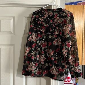 2/$10 True Destiny Sheer Floral Dress Blouse